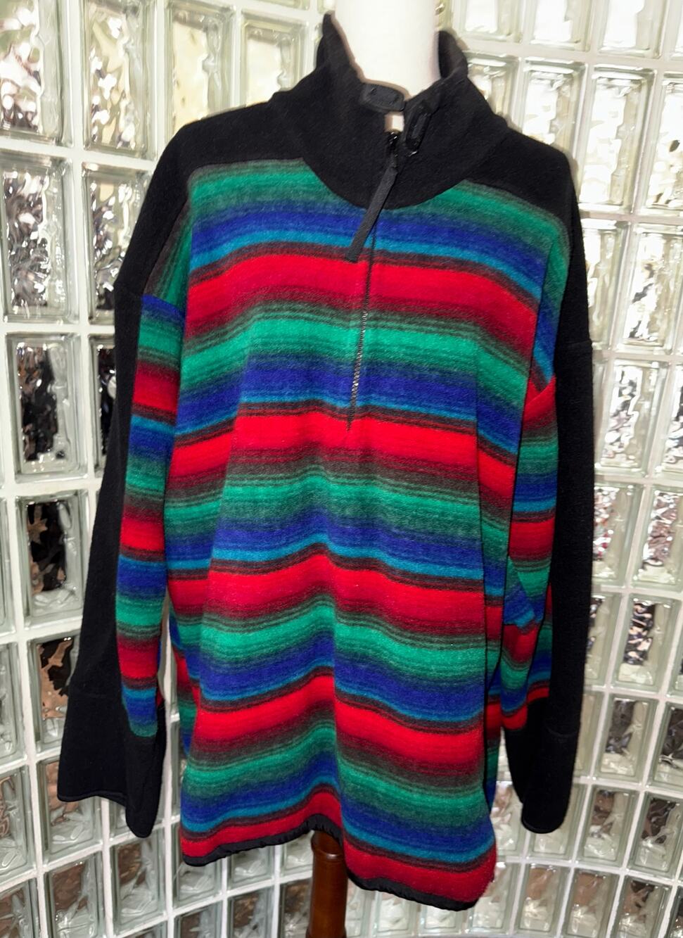Vintage Obermeyer 1/4 ZIP  Fleece Pullover - size XXL